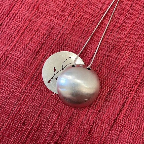 Jessie Senecal Handmade Sterling Silver "Dandelion" Locket - Picture 4 of 5